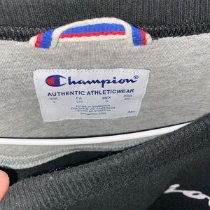 Large Black Champions Crewneck